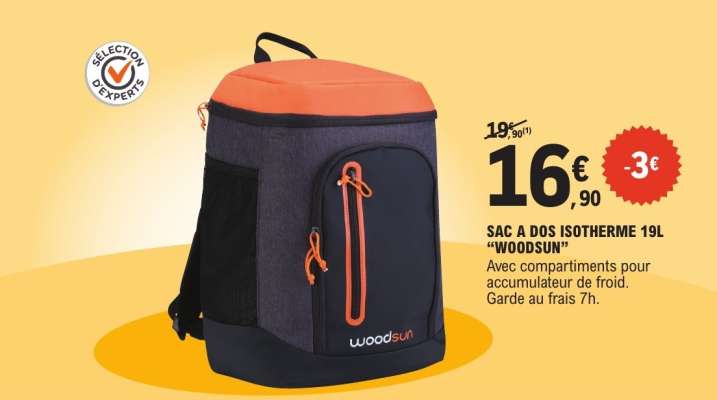 SAC A DOS ISOTHERME 19L "WOODSUN"