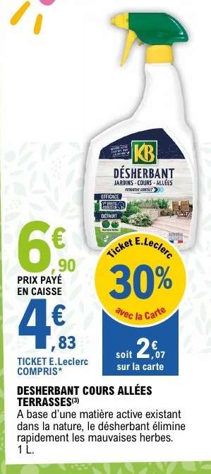 DESHERBANT COURS ALLEES TERRASSES