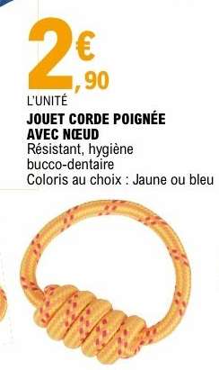 JOUET CORDE POIGNÉE AVEC NŒUD