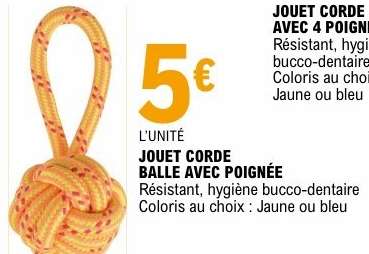 JOUET CORDE AVEC 4 POIGNÉE