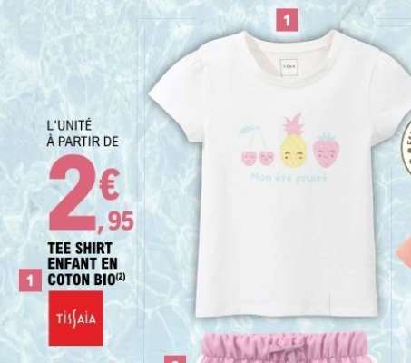 TEE SHIRT ENFANT EN COTON BIO