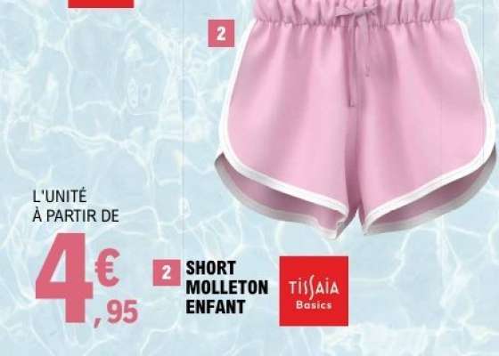 SHORT MOLLETON ENFANT
