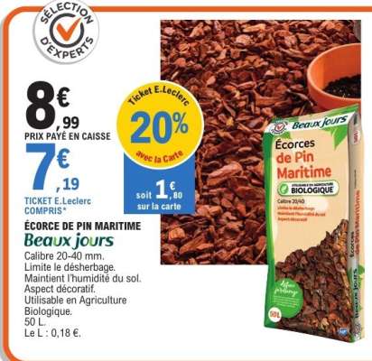 ÉCORCE DE PIN MARITIME Beaux jours