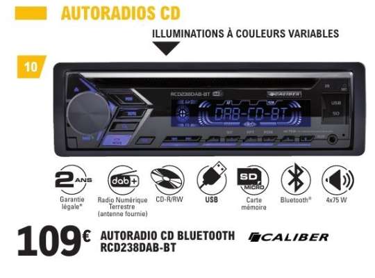 AUTORADIO CD BLUETOOTH RCD238DAB-BT