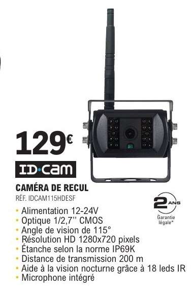 ID:CAM CAMÉRA DE RECUL