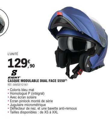 CASQUE MODULABLE DUAL FACE S550