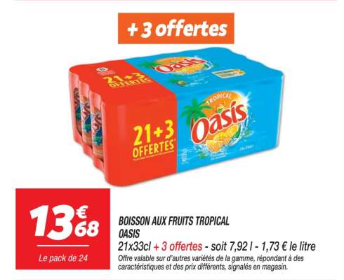 BOISSON AUX FRUITS TROPICAL “OASIS”