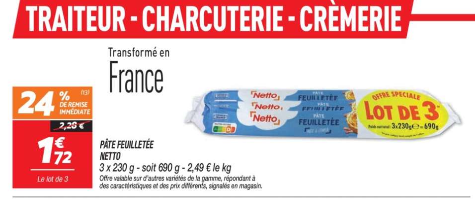 Pâte Feuilletée Netto