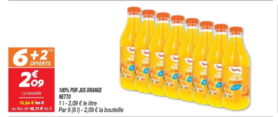 100% Pur Jus Orange Netto