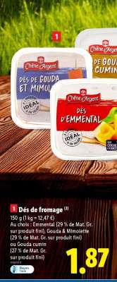 Dés de fromage