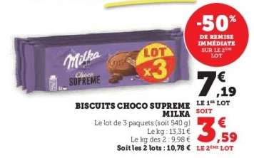 Biscuits Choco Supreme Milka