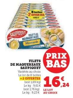 FILETS DE MAQUEREAUX 'SAUPIQUET'