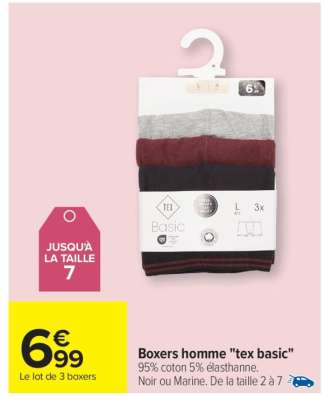 Boxers homme "tex basic"