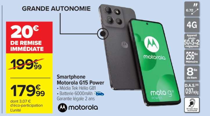 Smartphone Motorola G15 Power