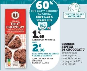 COOKIES PEPITES DE CHOCOLAT U