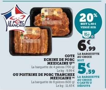 Côte Échine de Porc Mexicaine