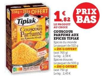 Couscous Parfumé Aux Épices Tipiak