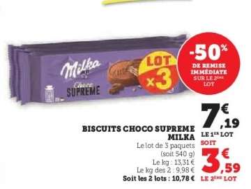 Biscuits Choco Supreme Milka