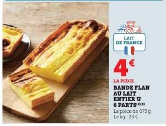 BANDE FLAN AU LAIT ENTIER U 6 PARTS