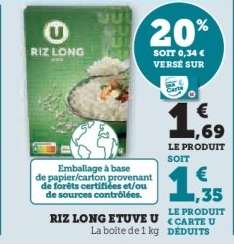 Riz Long Etuvé U