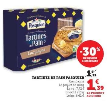 Tartines de Pain Pasquier