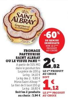 FROMAGE PASTEURISE SAINT ALBRAY OU LE VIEUX PANE
