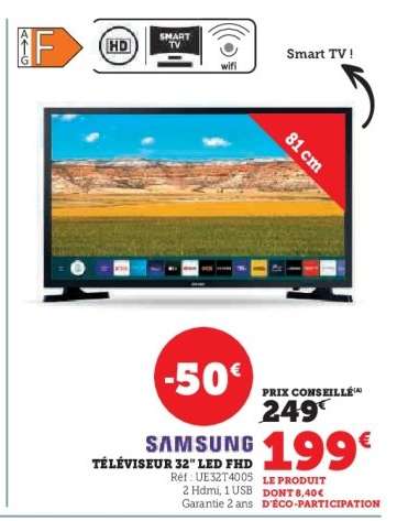 SAMSUNG TÉLÉVISEUR 32" LED FHD