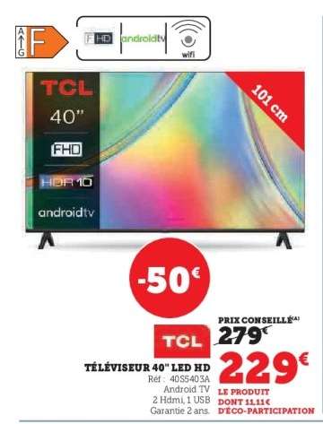 TCL 40" LED HD TV