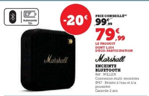 Marshall Enceinte Bluetooth