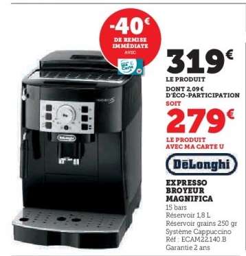 DeLonghi Expresso Broyeur Magnifica