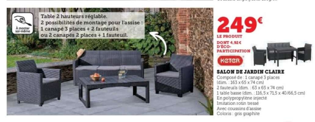 SALON DE JARDIN CLAIRE