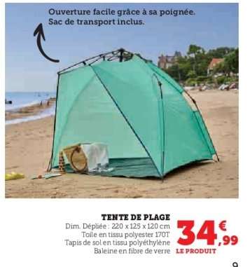 Tente de plage