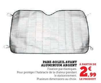 Pare-soleil avant aluminium argent