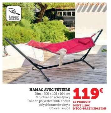 Hamac avec Têtière