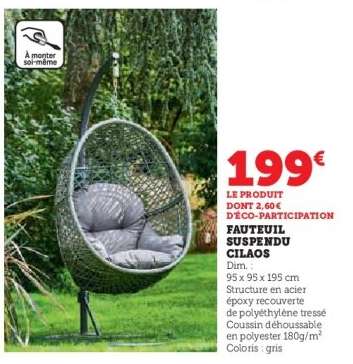 FAUTEUIL SUSPENDU CILAOS