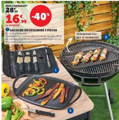 Sacoche de cuisinier 5 pièces