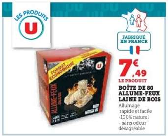 Boîte de 80 Allume-feux Laine de Bois