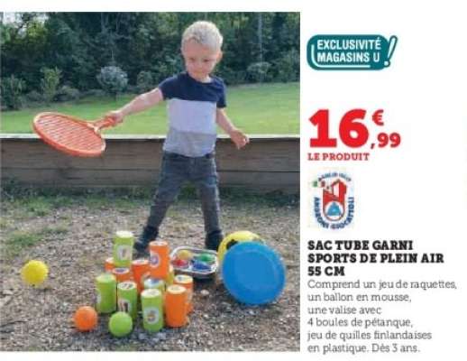 SAC TUBE GARNI SPORTS DE PLEIN AIR 55 CM