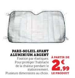 Pare-soleil avant aluminium argent