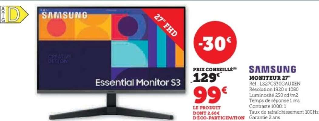 Samsung Moniteur 27"