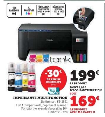 Imprimante Multifonction Epson EcoTank ET-2861