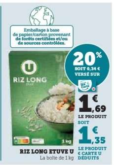 Riz Long Etuvé U