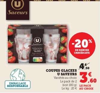 COUPES GLACÉES U SAVEURS