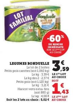 LÉGUMES "BONDUELLE"