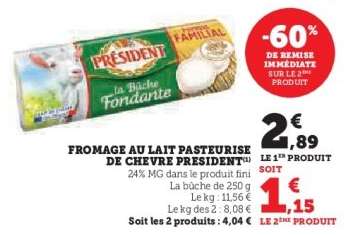 PRÉSIDENT La Bûche Fondante