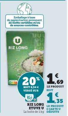 Riz Long Etuvé U
