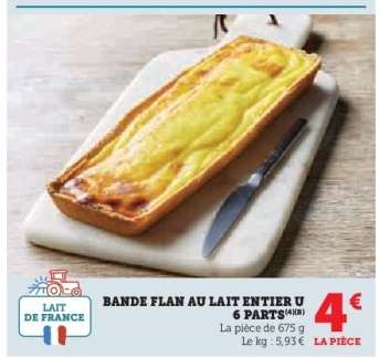 Bande Flan au Lait Entier U