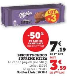 Biscuits Choco Supreme Milka