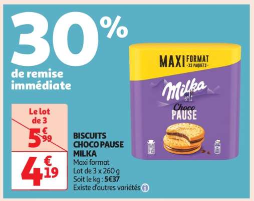 Biscuits Choco Pause Milka