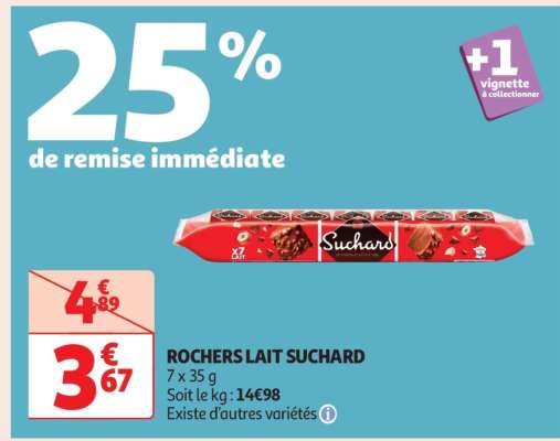 Rochers Lait Suchard